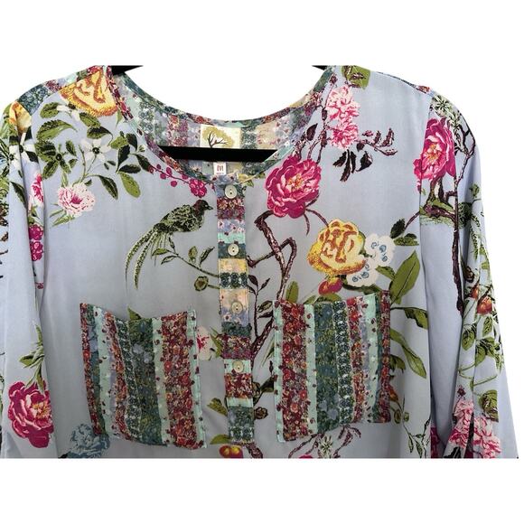 Anthropologie Fig and Flower Dress Women's Large Floral Beach Cover up Sho SizeM - Picture 6 of 8